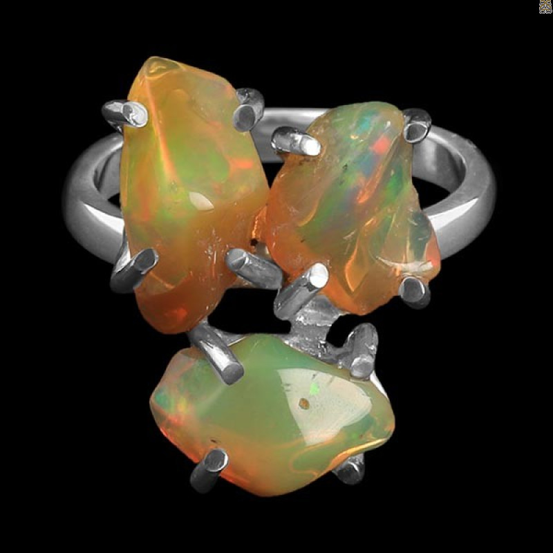 Opal Polished Nugget Ring-R-Size-7 OPL-2-296