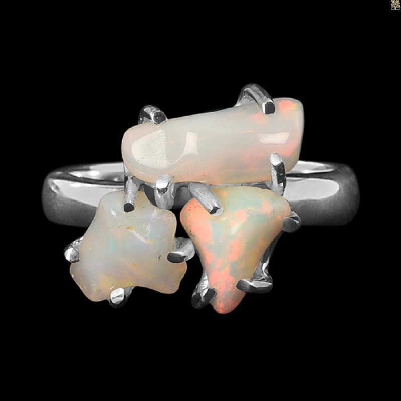 Opal Polished Nugget Ring-R-Size-7 OPL-2-304