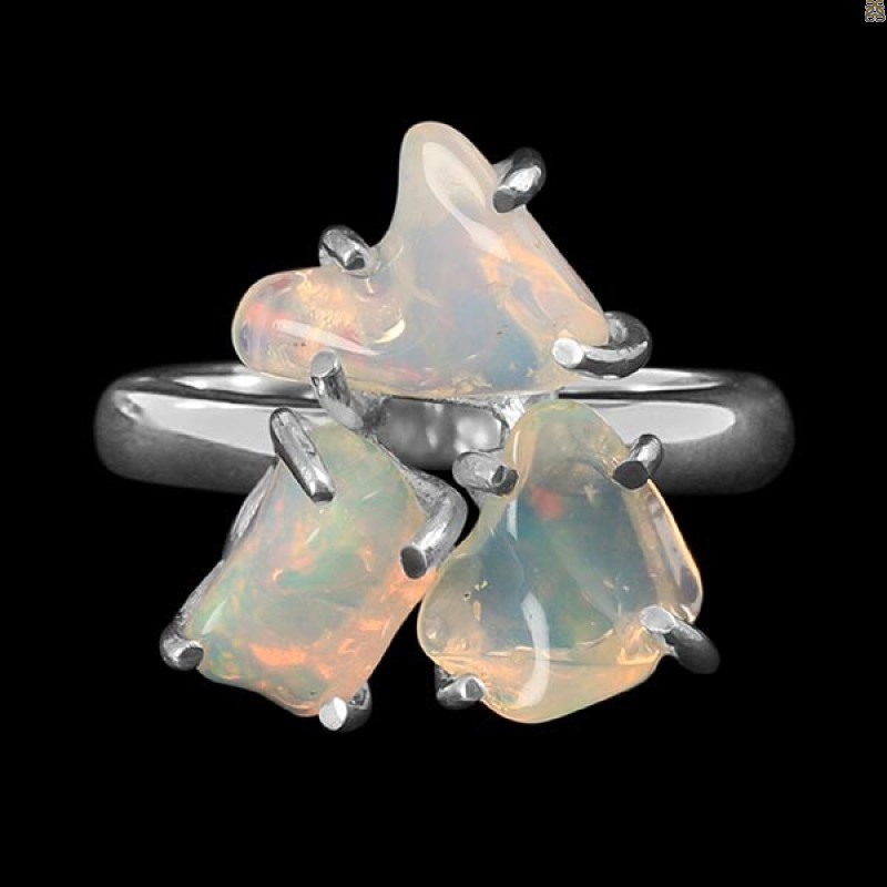 Opal Polished Nugget Ring-R-Size-7 OPL-2-307