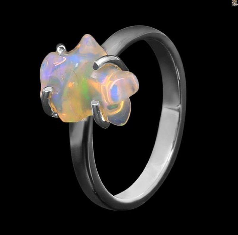 Opal Polished Nugget Ring-R-Size-8 OPL-2-347