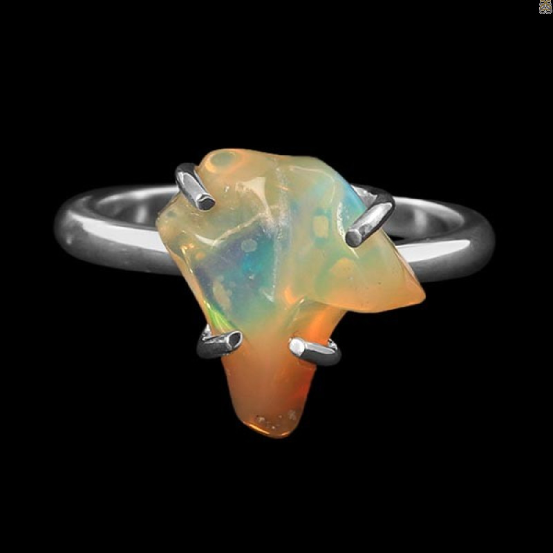 Opal Polished Nugget Ring-R-Size-8 OPL-2-358