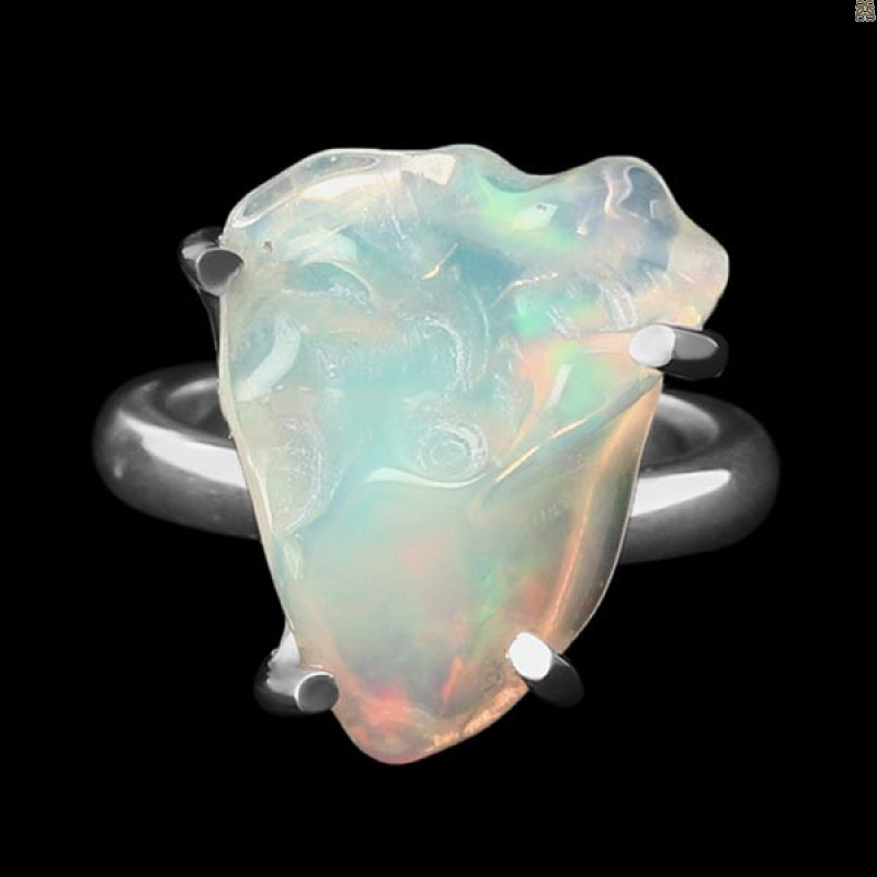 Opal Polished Nugget Ring-R-Size-8 OPL-2-384
