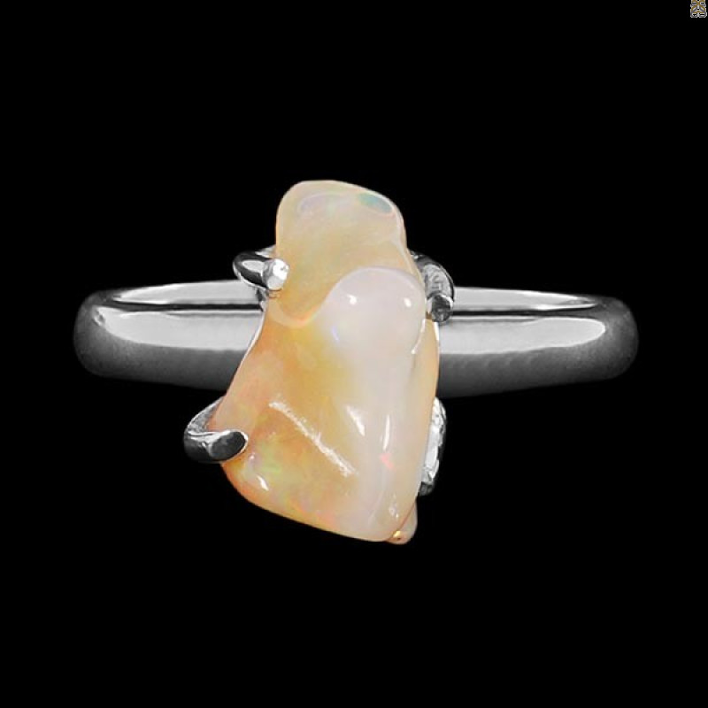 Opal Polished Nugget Ring-R-Size-8 OPL-2-442