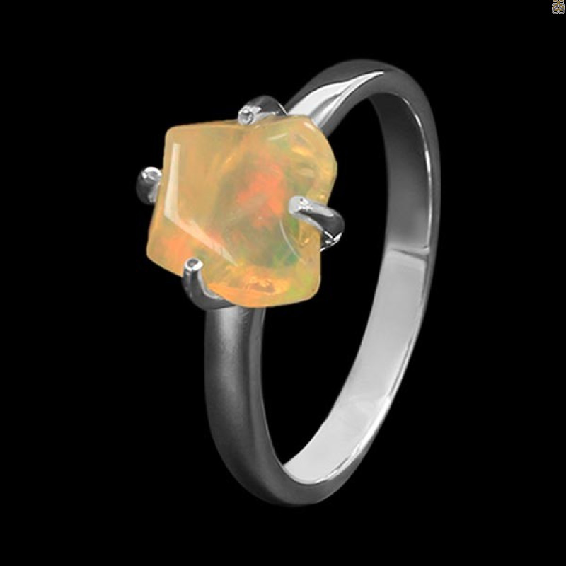 Opal Polished Nugget Ring-R-Size-7 OPL-2-641