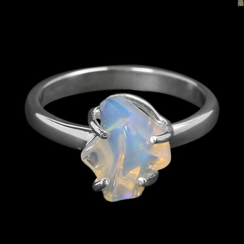 Opal Polished Nugget Ring-R-Size-7 OPL-2-645