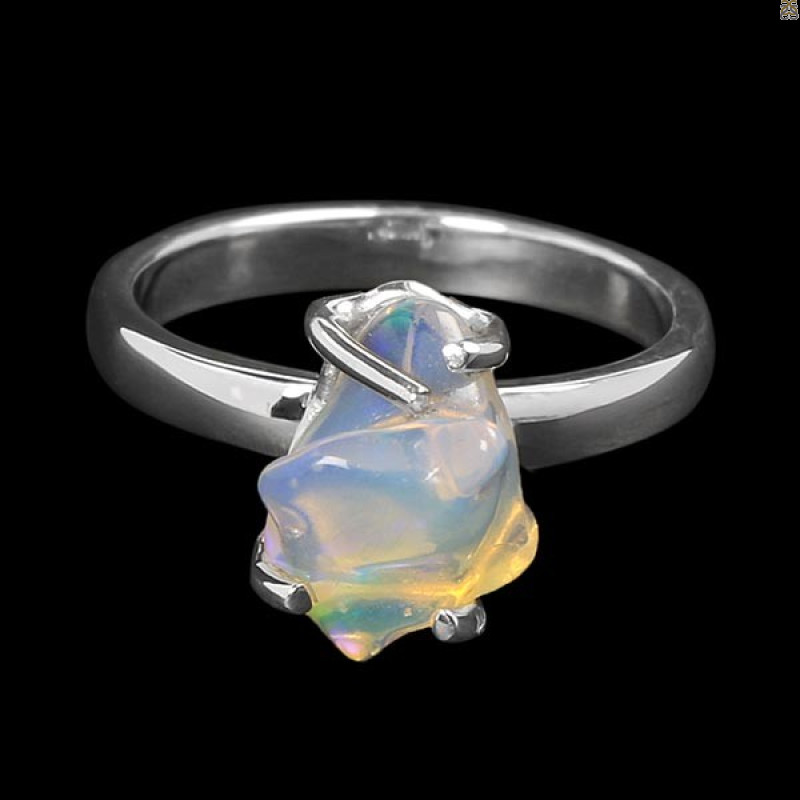 Opal Polished Nugget Ring-R-Size-7 OPL-2-652
