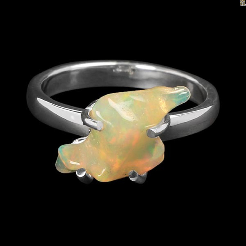 Opal Polished Nugget Ring-R-Size-7 OPL-2-660