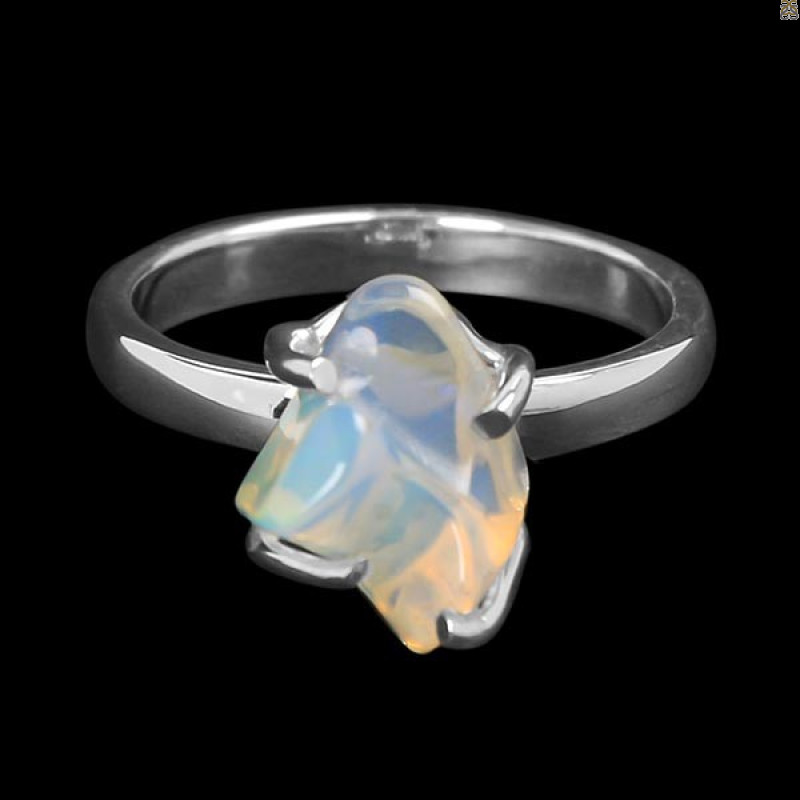 Opal Polished Nugget Ring-R-Size-7 OPL-2-694