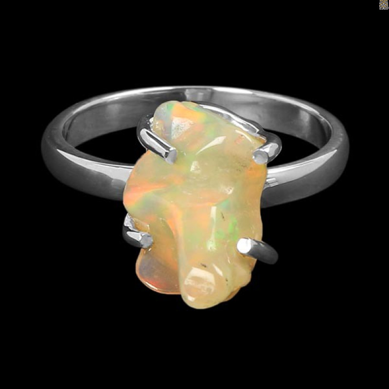 Opal Polished Nugget Ring-R-Size-7 OPL-2-703