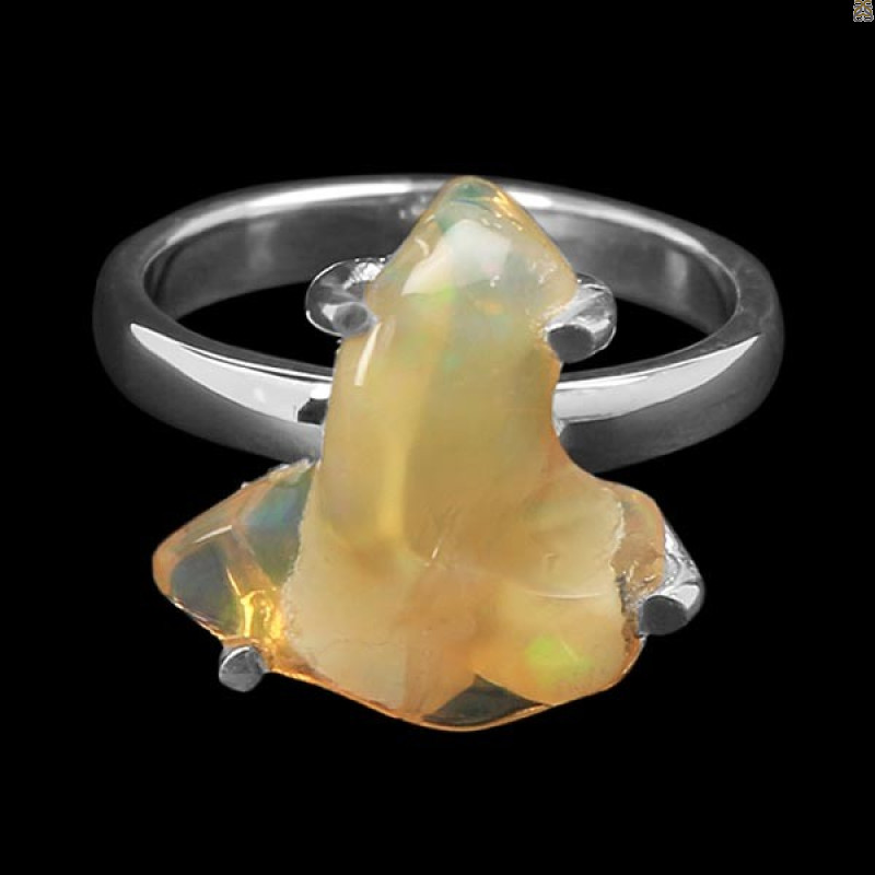 Opal Polished Nugget Ring-R-Size-7 OPL-2-713