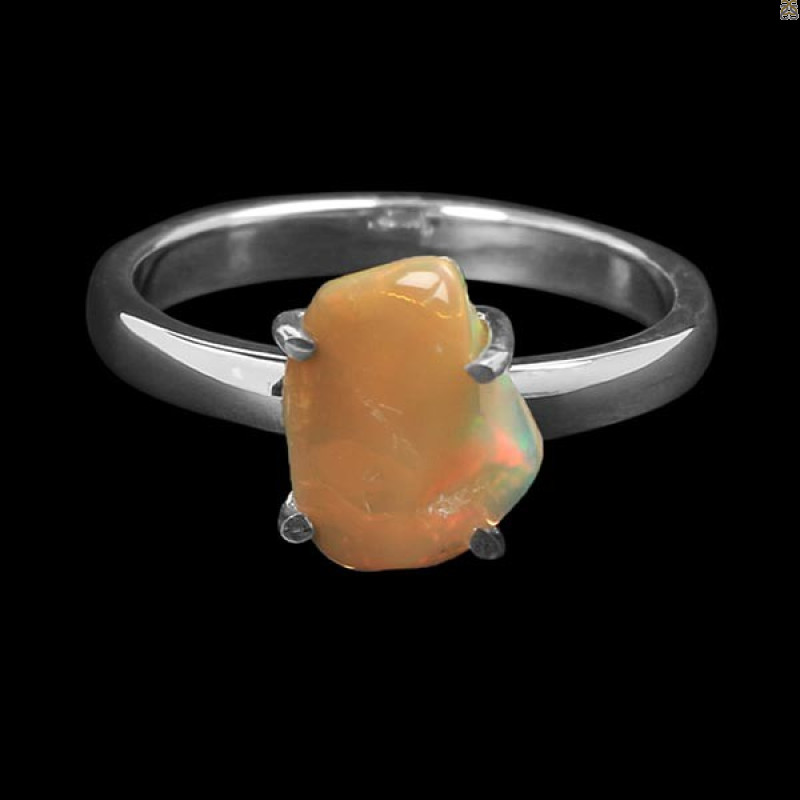 Opal Polished Nugget Ring-R-Size-7 OPL-2-714