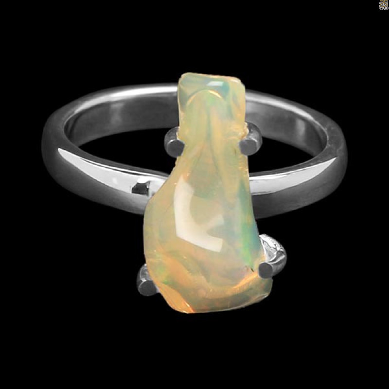 Opal Polished Nugget Ring-R-Size-7 OPL-2-718
