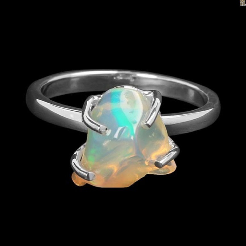 Opal Polished Nugget Ring-R-Size-7 OPL-2-738