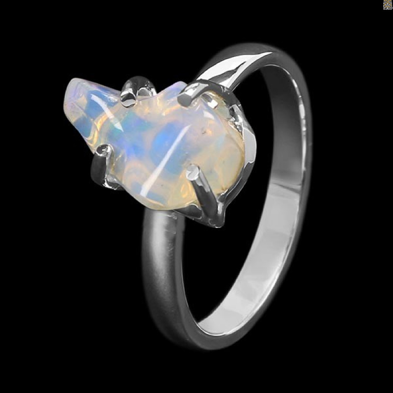 Opal Polished Nugget Ring-R-Size-7 OPL-2-753