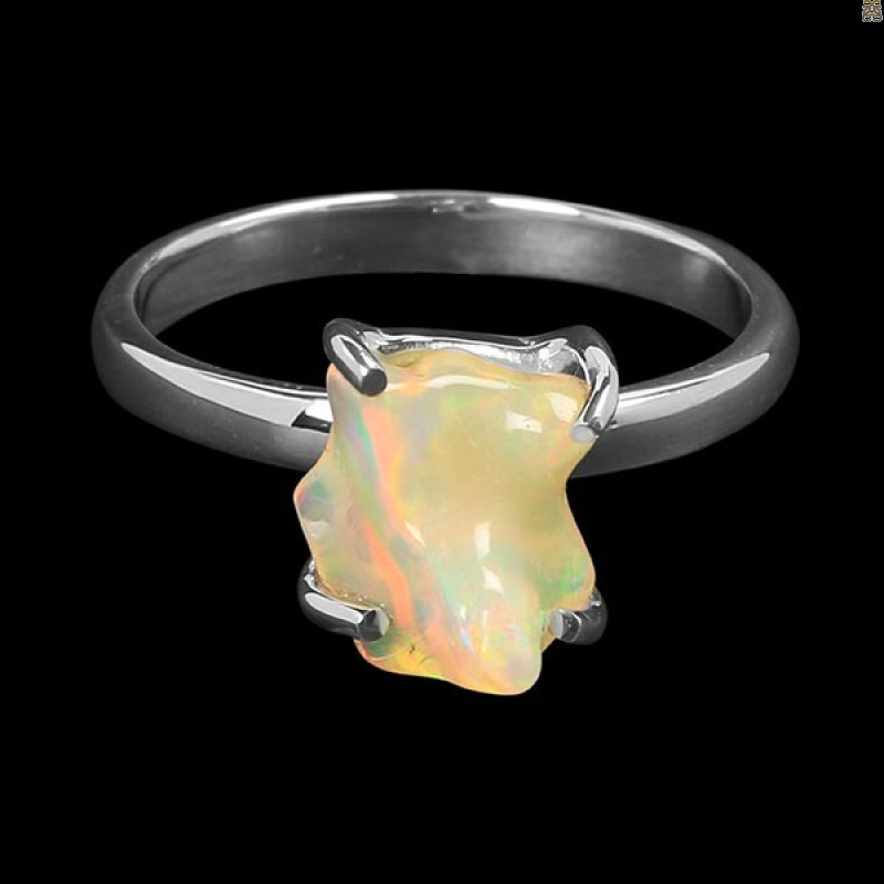 Opal Polished Nugget Ring-R-Size-7 OPL-2-763