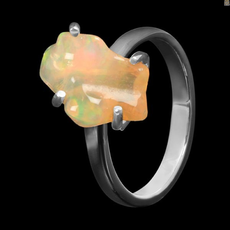 Opal Polished Nugget Ring-R-Size-7 OPL-2-764