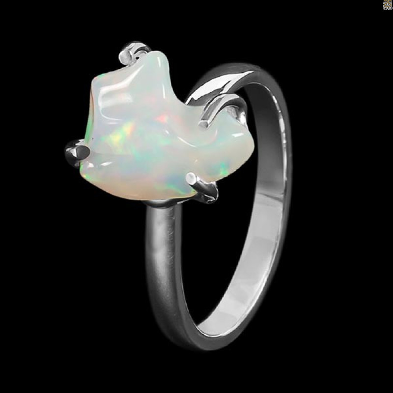 Opal Polished Nugget Ring-R-Size-9 OPL-2-784