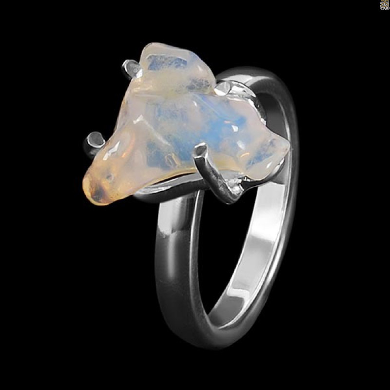 Opal Polished Nugget Ring-R-Size-6 OPL-2-858