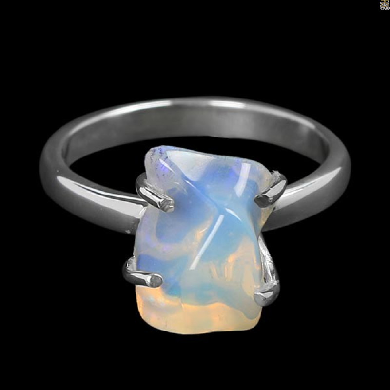 Opal Polished Nugget Ring-R-Size-7 OPL-2-982