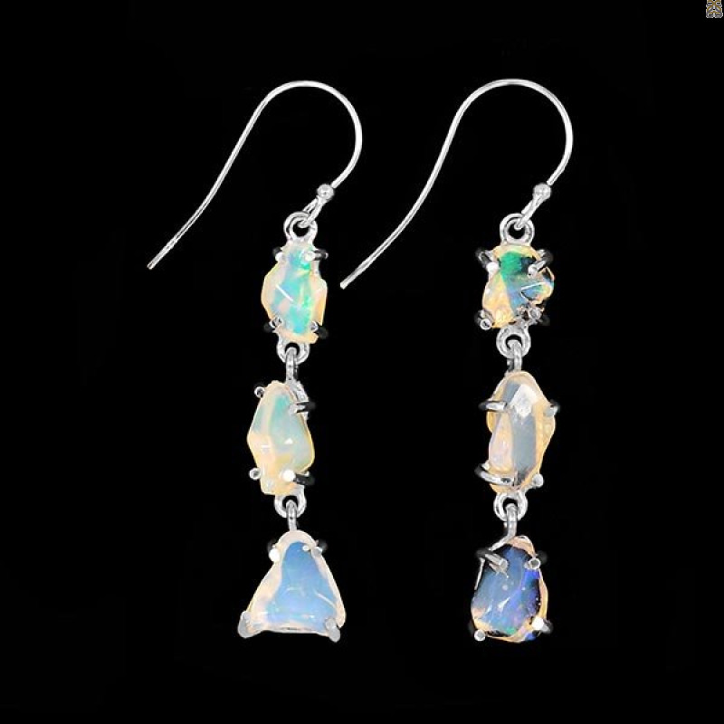 Opal Polished Nugget Earring-2E OPL-3-86