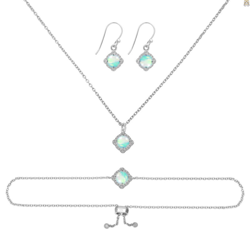 Opal Jewelry Set OPL-RDB-66-RDN-74-RDE-692.