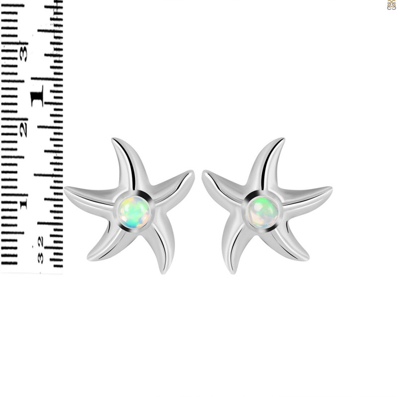 Opal Star Fish Stud Earring OPL-RUE-1.