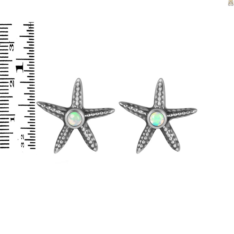 Opal Star Fish Stud Earring OPL-RUE-2.