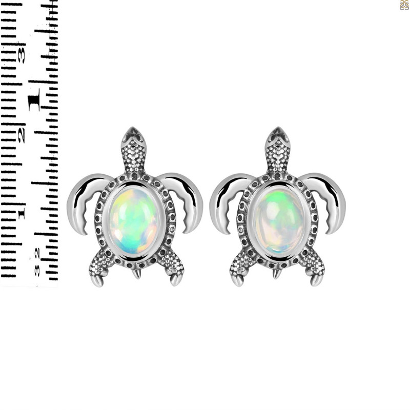 Opal Turtle Stud Earring OPL-RUE-4.