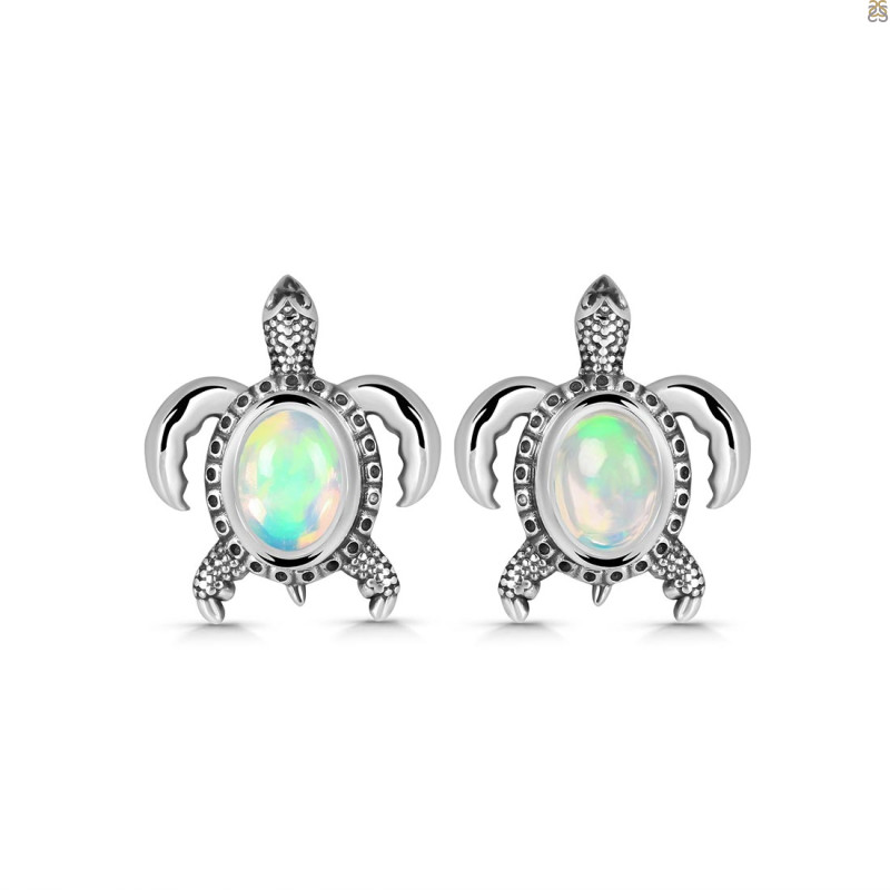 Opal Turtle Stud Earring OPL-RUE-4.
