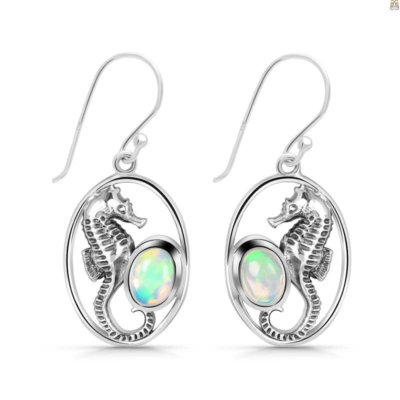 Opal Sea Horse Earring OPL-RUE-5.