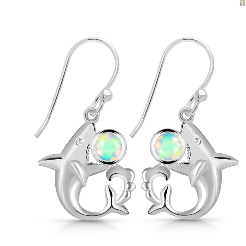 Opal Shark Earring OPL-RUE-12.