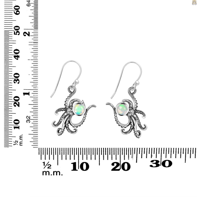 Opal Octopus Earring OPL-RUE-15.