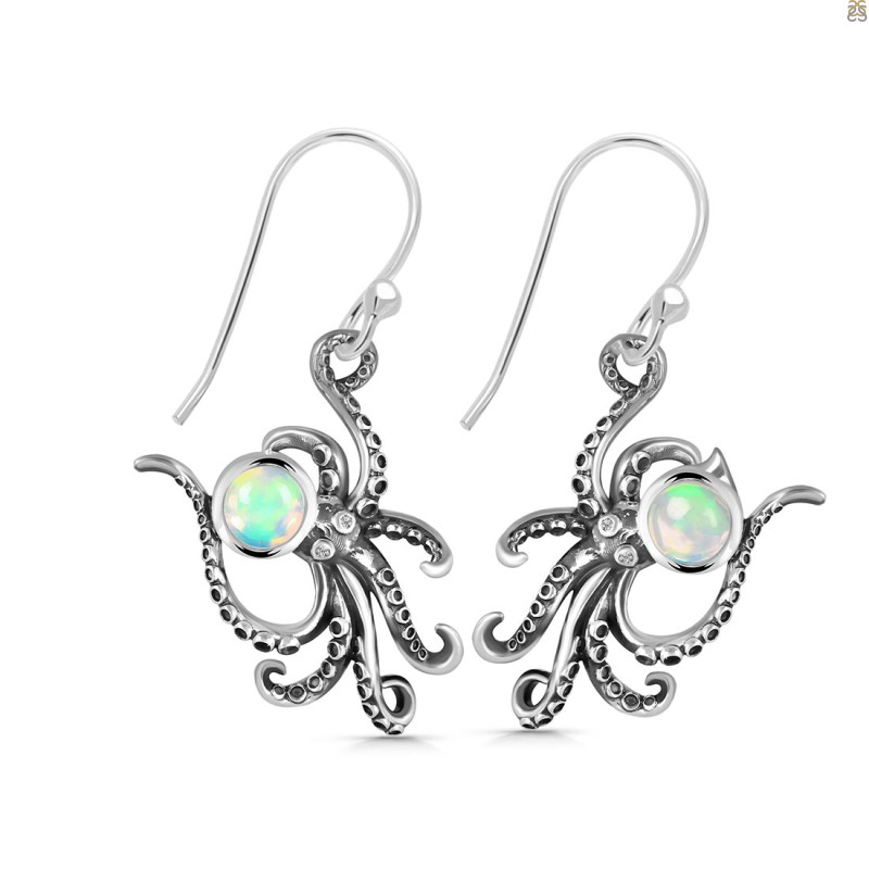 Opal Octopus Earring OPL-RUE-15.
