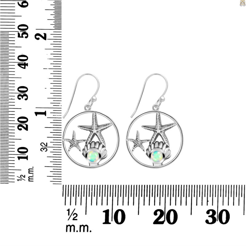 Opal Star Fish & Shell Earring OPL-RUE-16.
