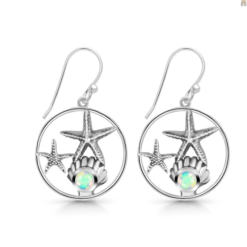 Opal Star Fish & Shell Earring OPL-RUE-16.
