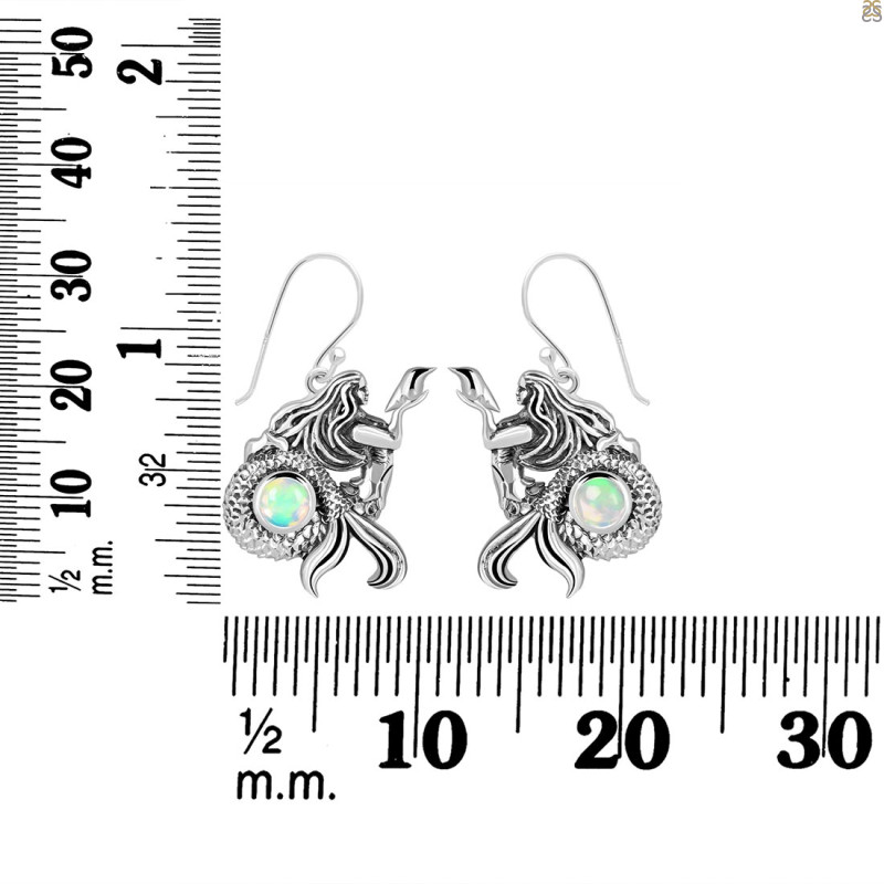 Opal Mermaid & Shell Earring OPL-RUE-21.