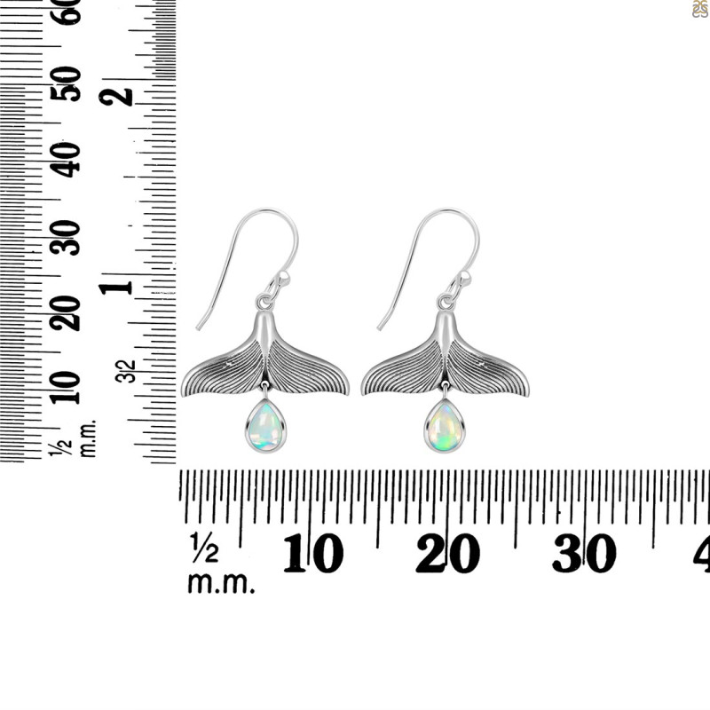 Opal Whale Tail Earring OPL-RUE-22.