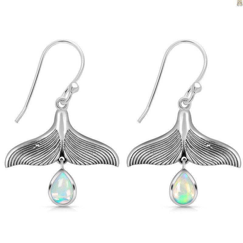 Opal Whale Tail Earring OPL-RUE-22.