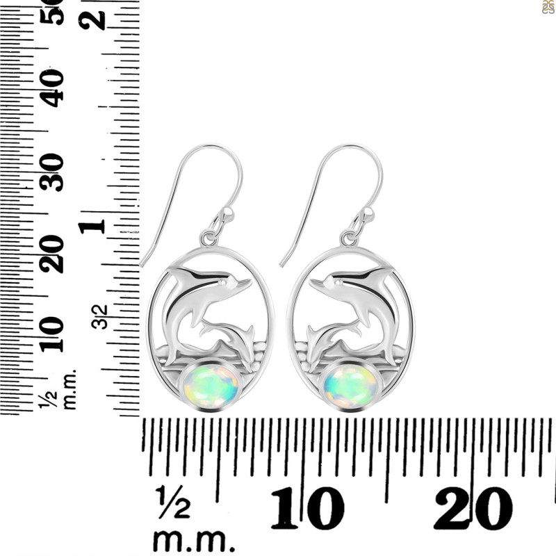 Opal Dolphin Earring OPL-RUE-24.