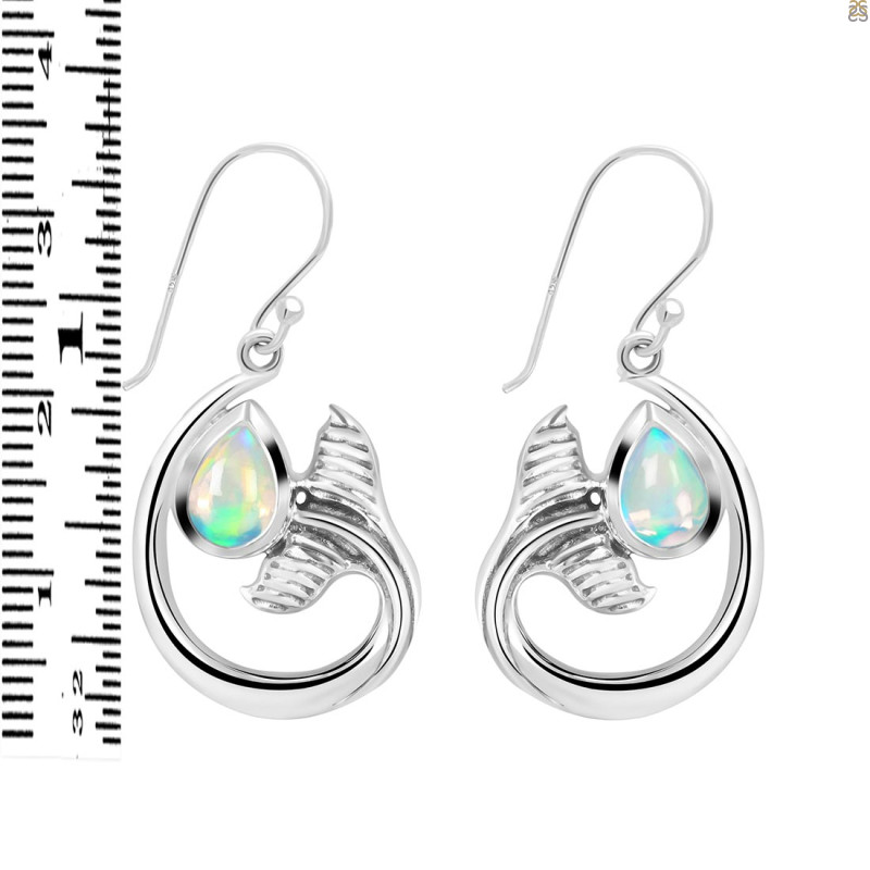 Opal Whale Tail Earring OPL-RUE-28.