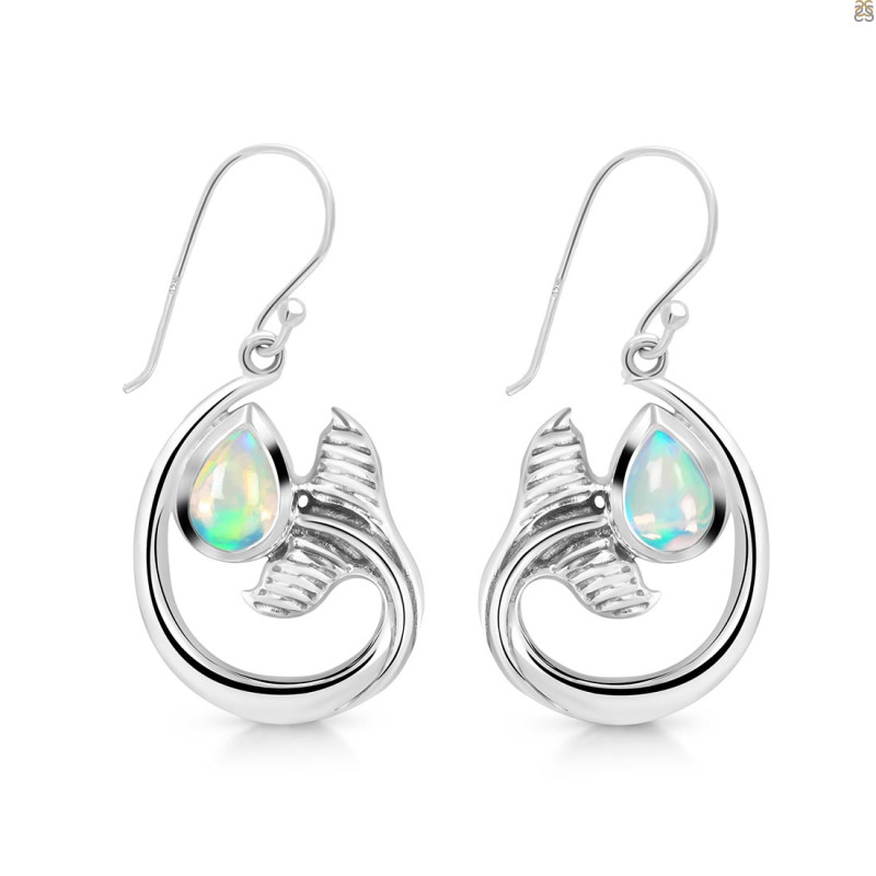 Opal Whale Tail Earring OPL-RUE-28.