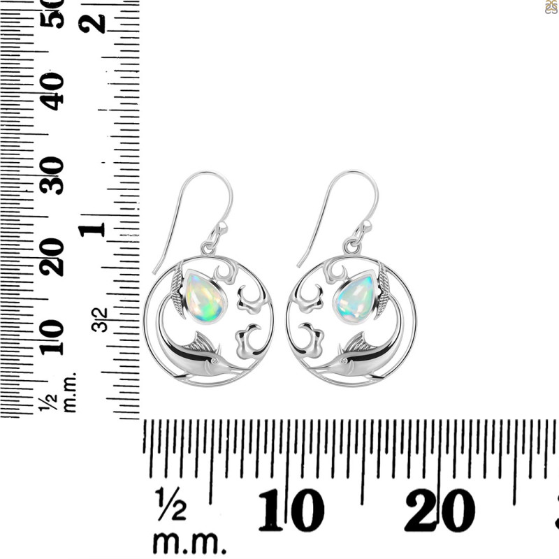 Opal Sail Fish Earring OPL-RUE-32.