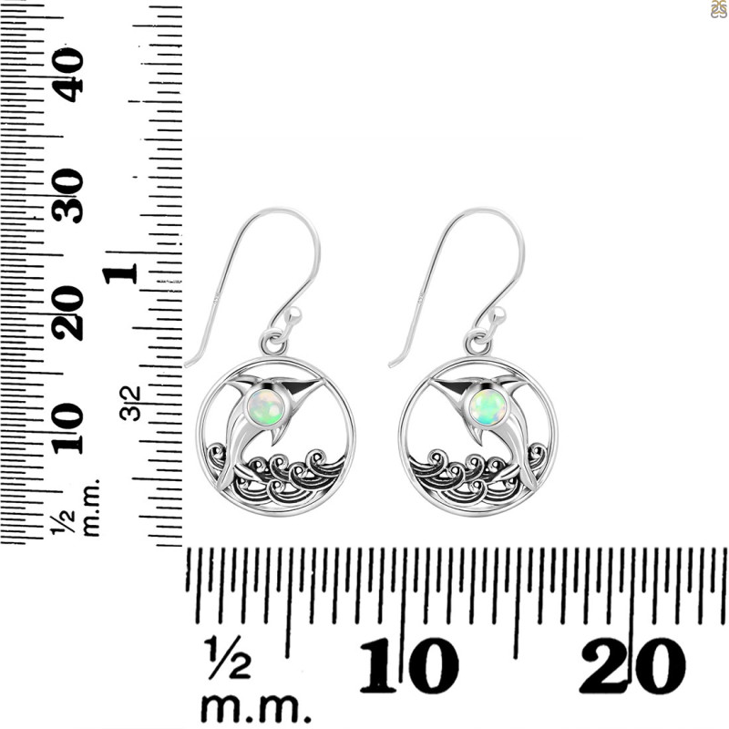 Opal Dolphin Earring OPL-RUE-33.