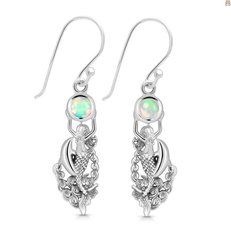 Opal Mermaid & Dolphin Earring OPL-RUE-35.