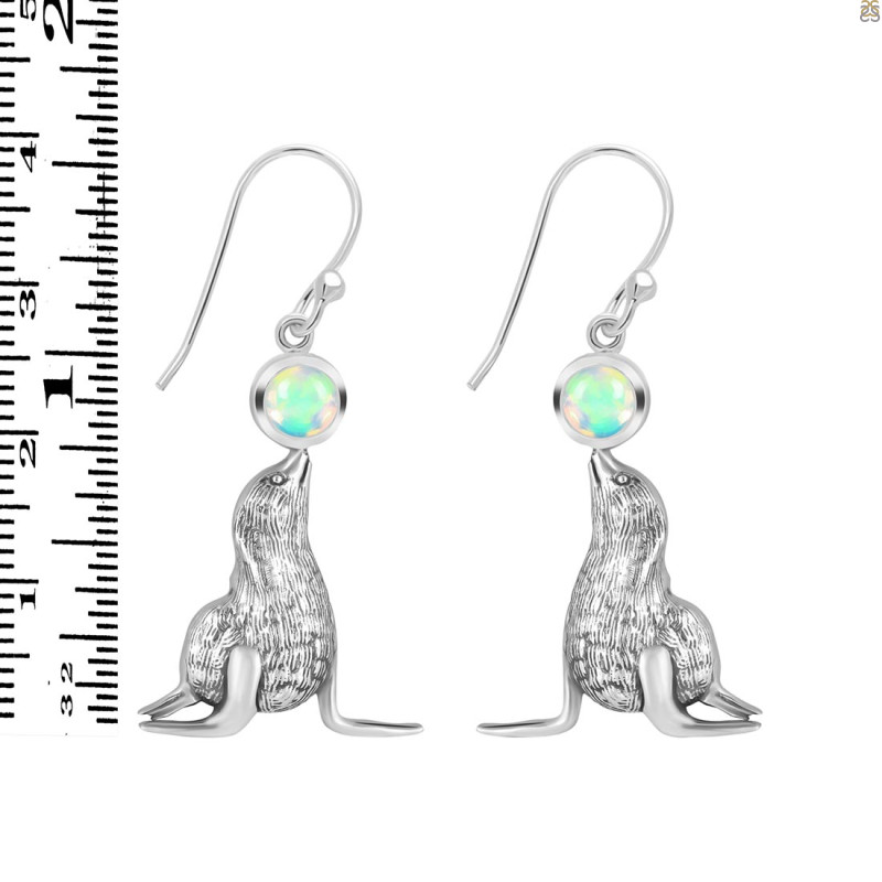 Opal Seal Earring OPL-RUE-37.