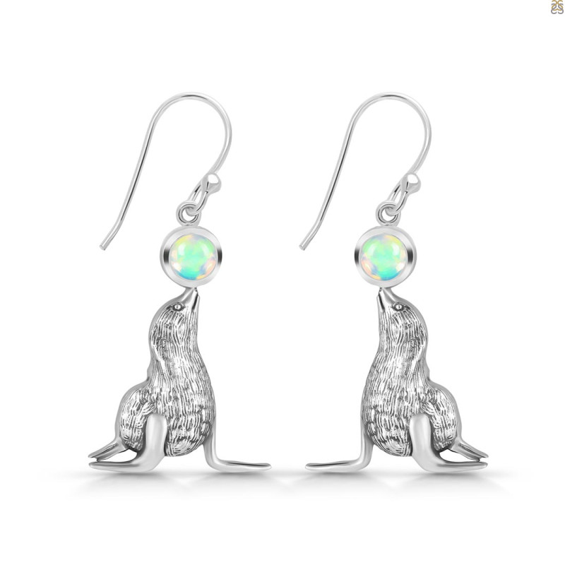 Opal Seal Earring OPL-RUE-37.