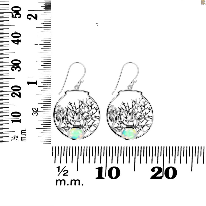 Opal Sea Horse & Fish Earring OPL-RUE-41.