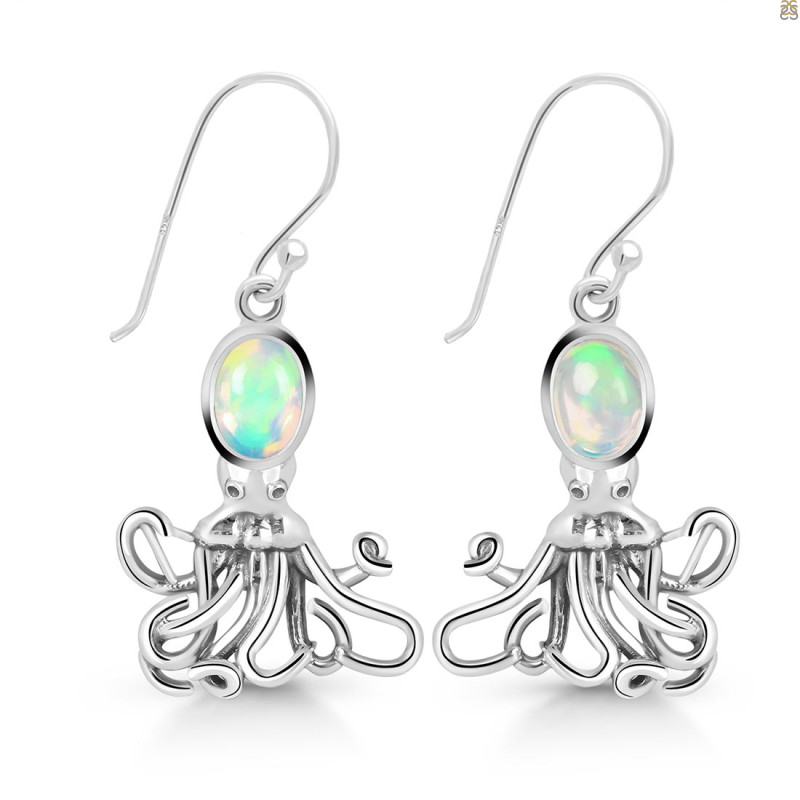 Opal Octopus Earring OPL-RUE-46.