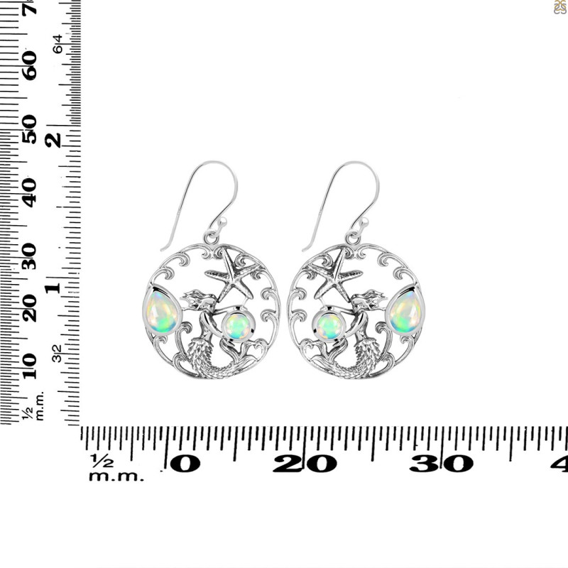 Opal Mermaid & Star Fish Earring OPL-RUE-52.