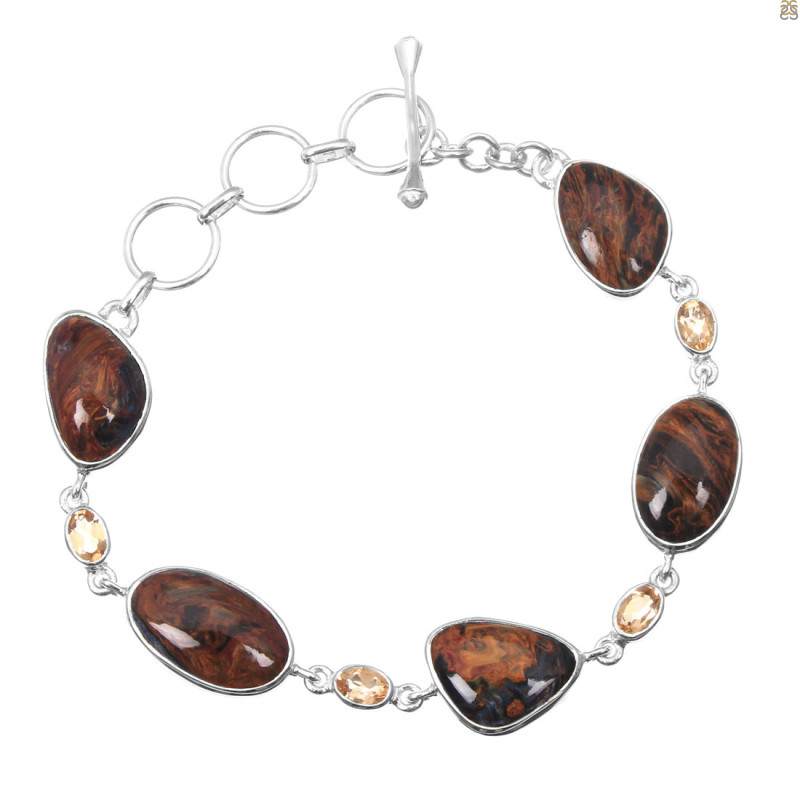 Pietersite/Citrine Bracelet-BSL PIT-11-11